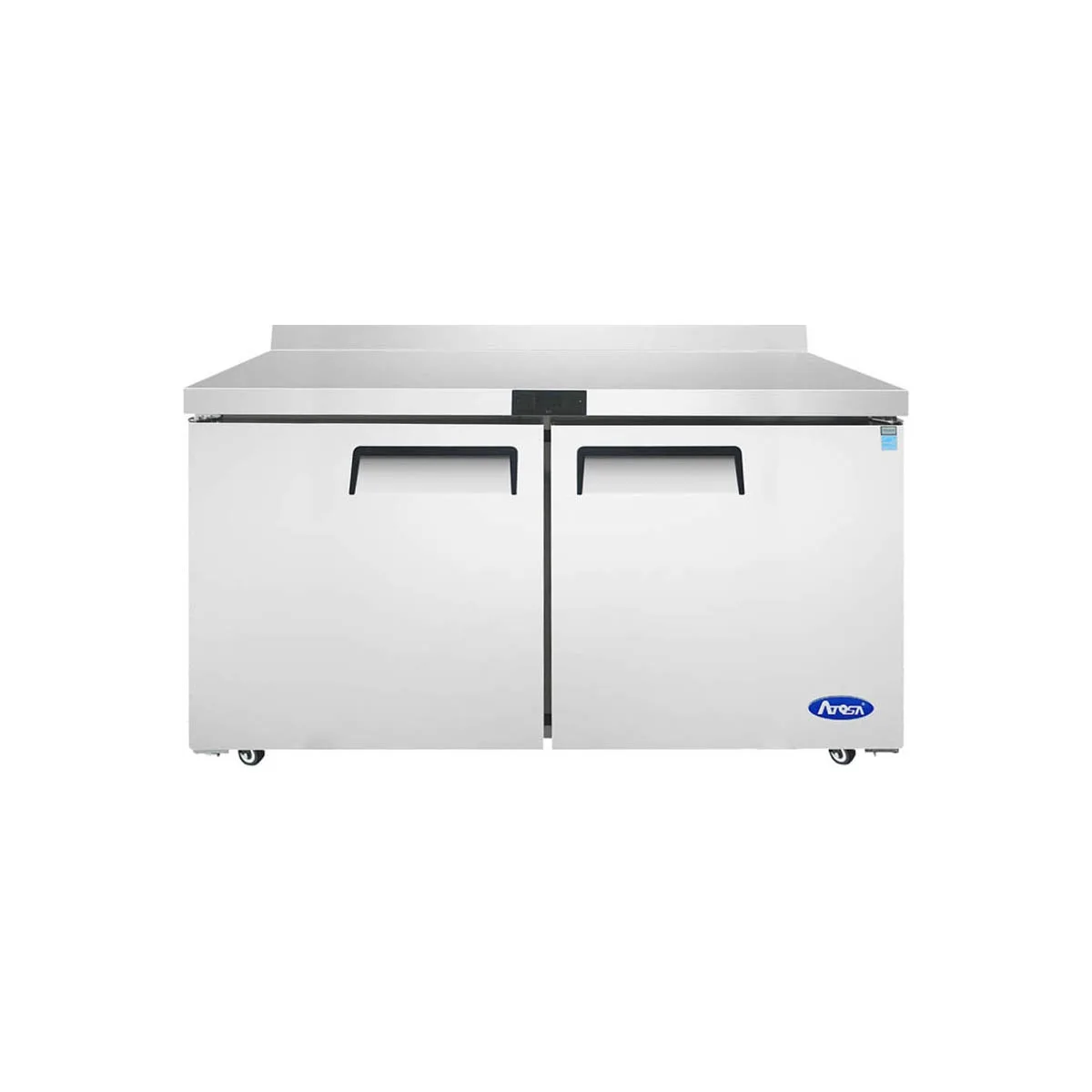 Atosa USA MGF8410GR 60" 2-Section Worktop Refrigerator, with Backsplash, 2 Doors, 17.2 cu. ft.