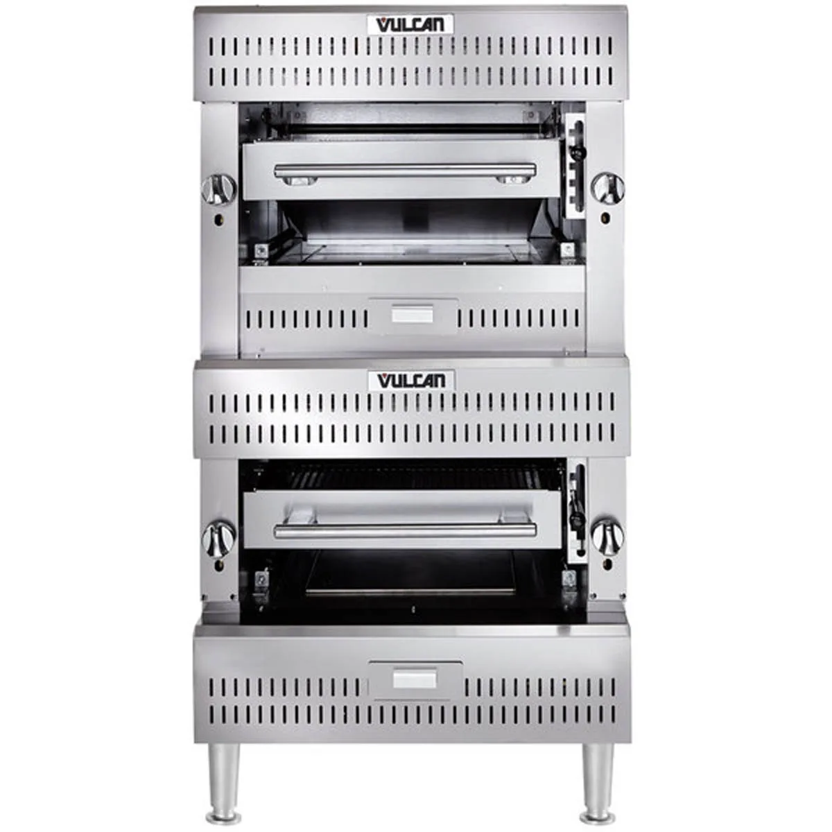 Vulcan VBI2 Heavy Duty Gas Deck-Type Broiler w/ Double Deck, Ceramic Over Infrared, 200.000 BTU
