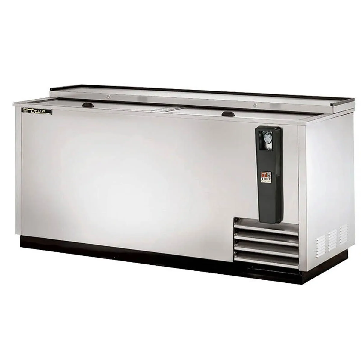 True TD-65-24-S-HC 64" Solid Slide Lid Stainless Steel Deep Well Horizontal Bottle Cooler