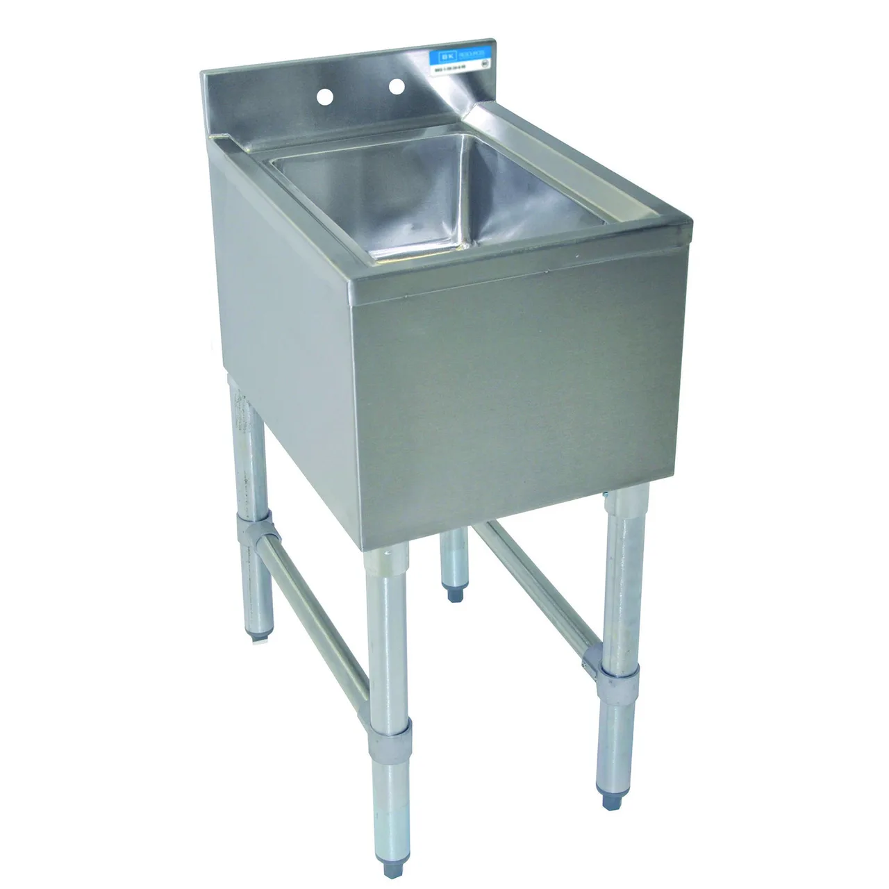 BK Resources UB4-18-1014HS 14" Underbar Sink Units, 1 Compartment without Drainboard