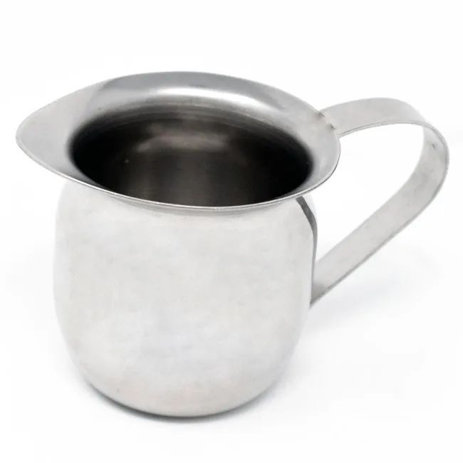 Omcan USA 80802 - 8 oz Stainless Steel Bell Creamer Pitcher, Polished, Tabletop Service
