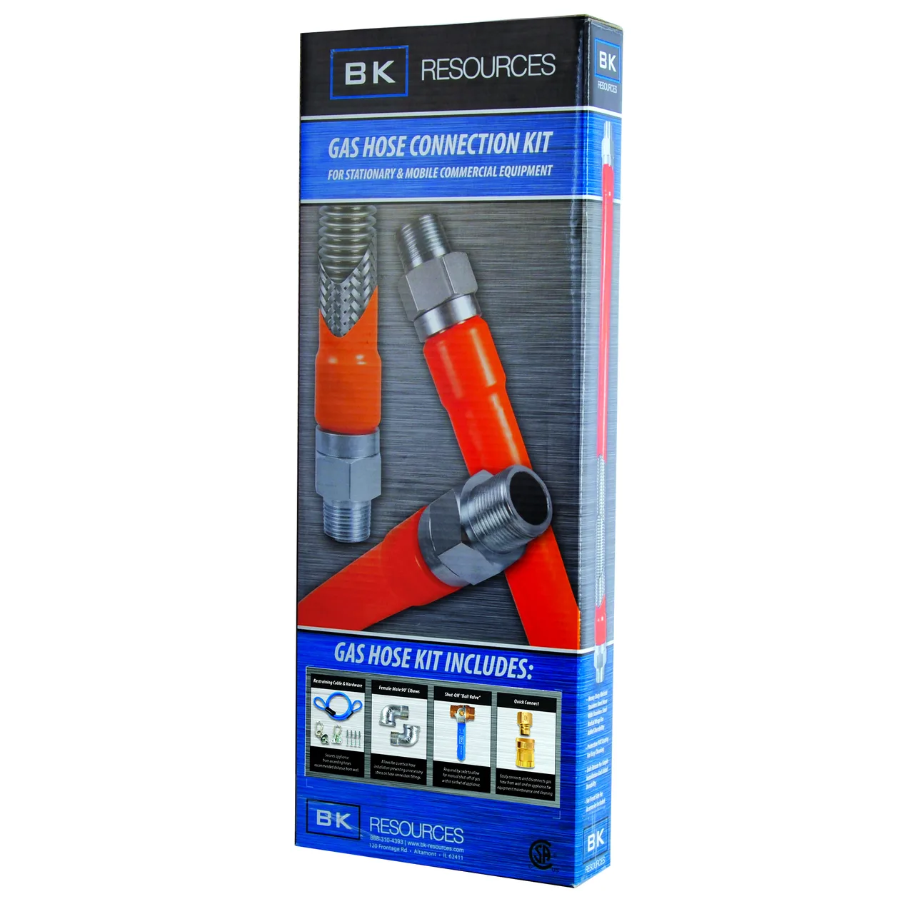 BK Resources CP-7548-SCK3 Premier Case Pack with Free Shipping of (5) Bkg-Ghc-7548-Sck3 Gas Hose Connection Kits # 3