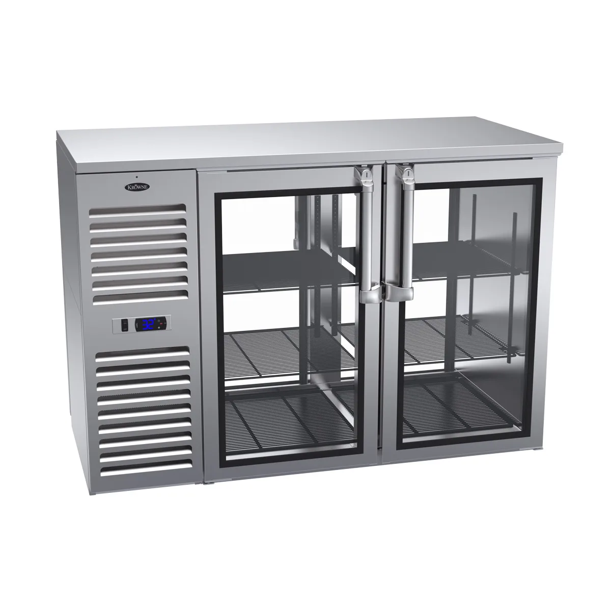 Krowne KPT52L 52" Pass-Thru Solid Door Back Bar Refrigerator