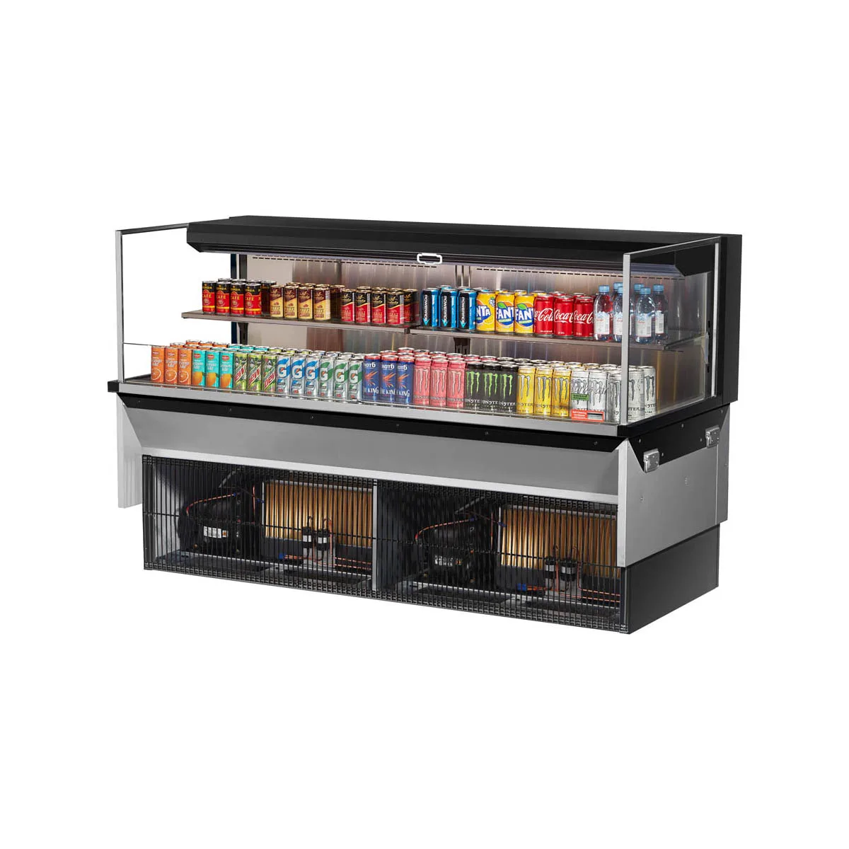 Turbo Air TOM-72L-UF-W(B)-2SI-N 72" Drop In Open Refrigerated Deli Display Case