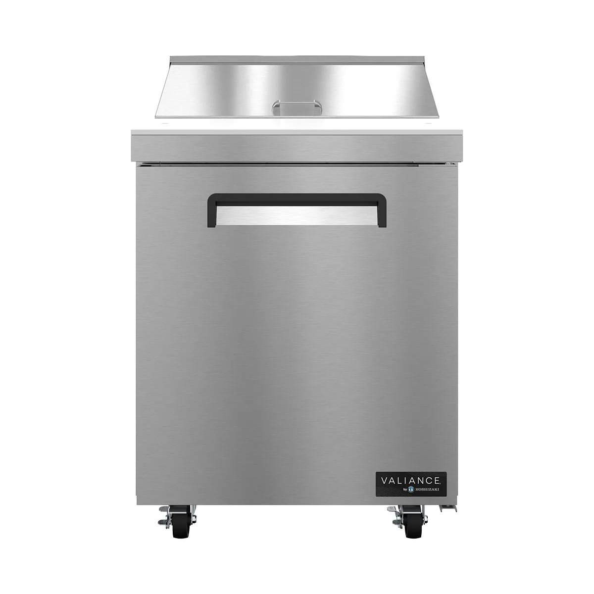 Hoshizaki VSR27A-8 27" 1-Door Sandwich and Salad Prep Table, 8 Pans, Stainless Steel