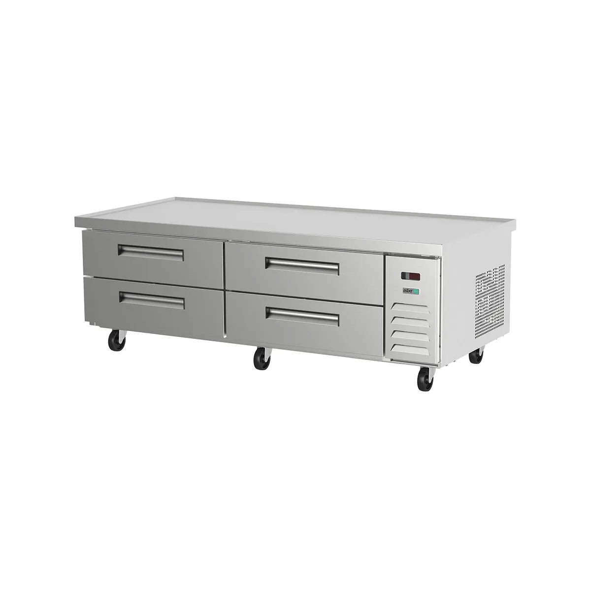 Asber ACBR-84 84" 4 Drawers Refrigerated Chef Base w/ (10) 12" x 20" Pan Capacity