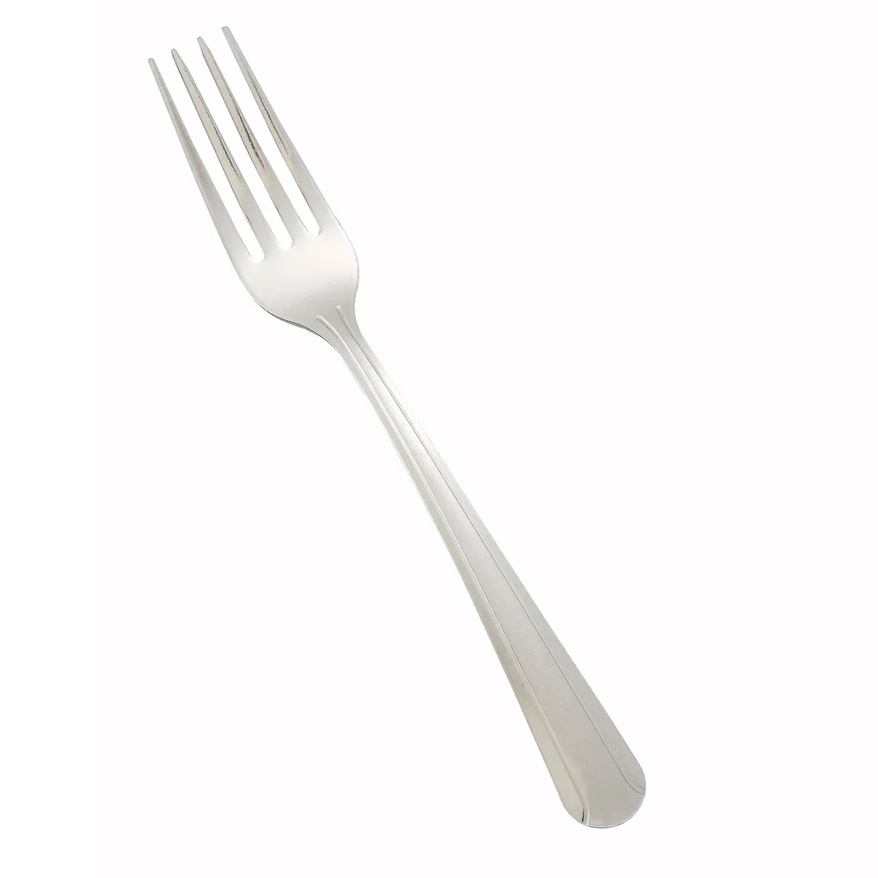Winco 0001-05 Dinner Fork 7-1/8" Dominion Pattern 18/0 Stainless Steel Vibro Finish - 1 Dozen