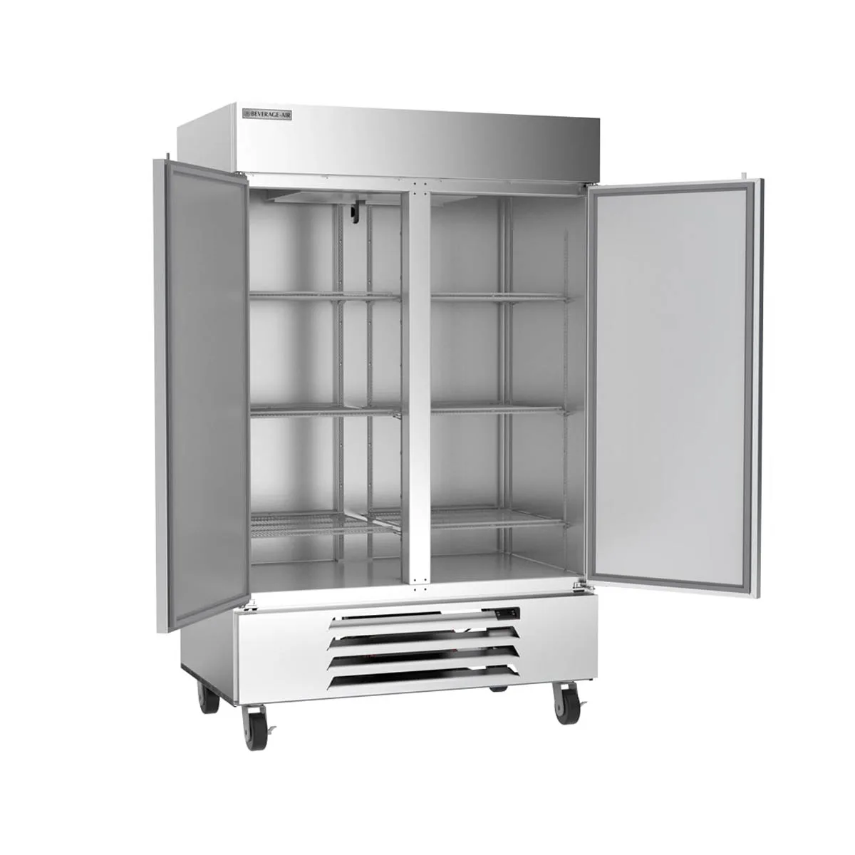 Beverage Air HBF49HC-1 52" 2-Solid Door Reach-In Freezer, Bottom Mounted, 46.2 cu. ft., Stainless Steel