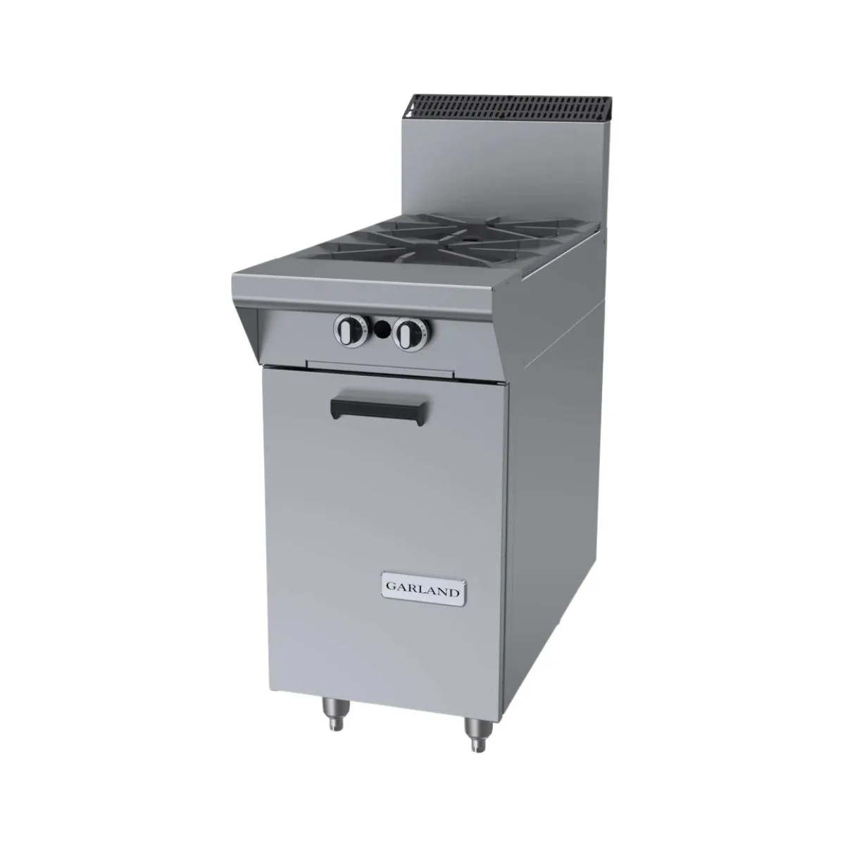 Garland US Range M4S Gas 17" Heavy Duty Range w/ (2) Open Burners, (1) Cabinet Base, 70.000 BTU