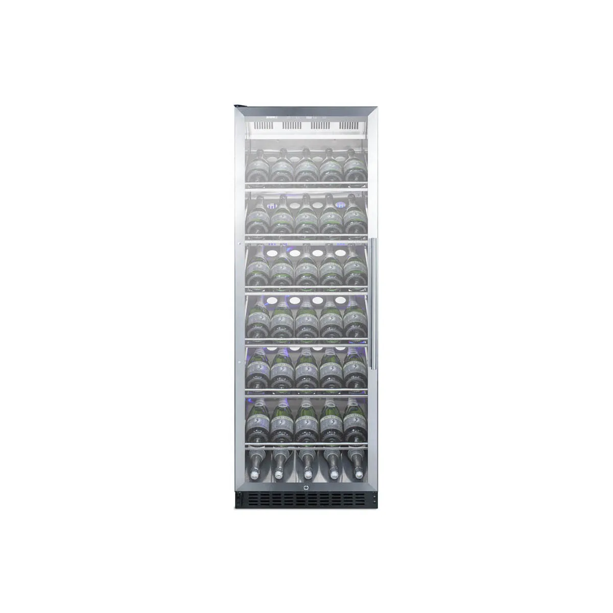 Summit SCR1401LHCHCSS 24" Glass Door Wine Refrigerator, Single Temperature, 35 Bottles