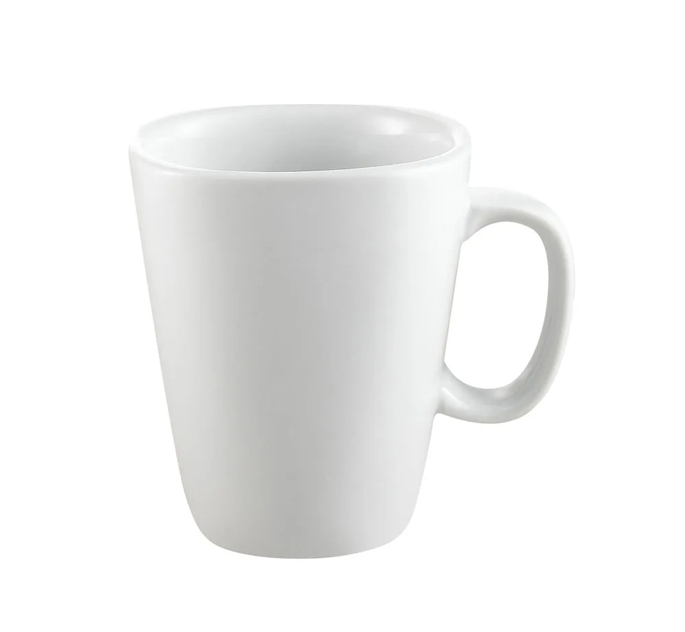 CAC China KSE-M22 22‑oz China Mug, 4"×4"×5¼" Porcelain Super White, Dishwasher Safe - 1 Dozen
