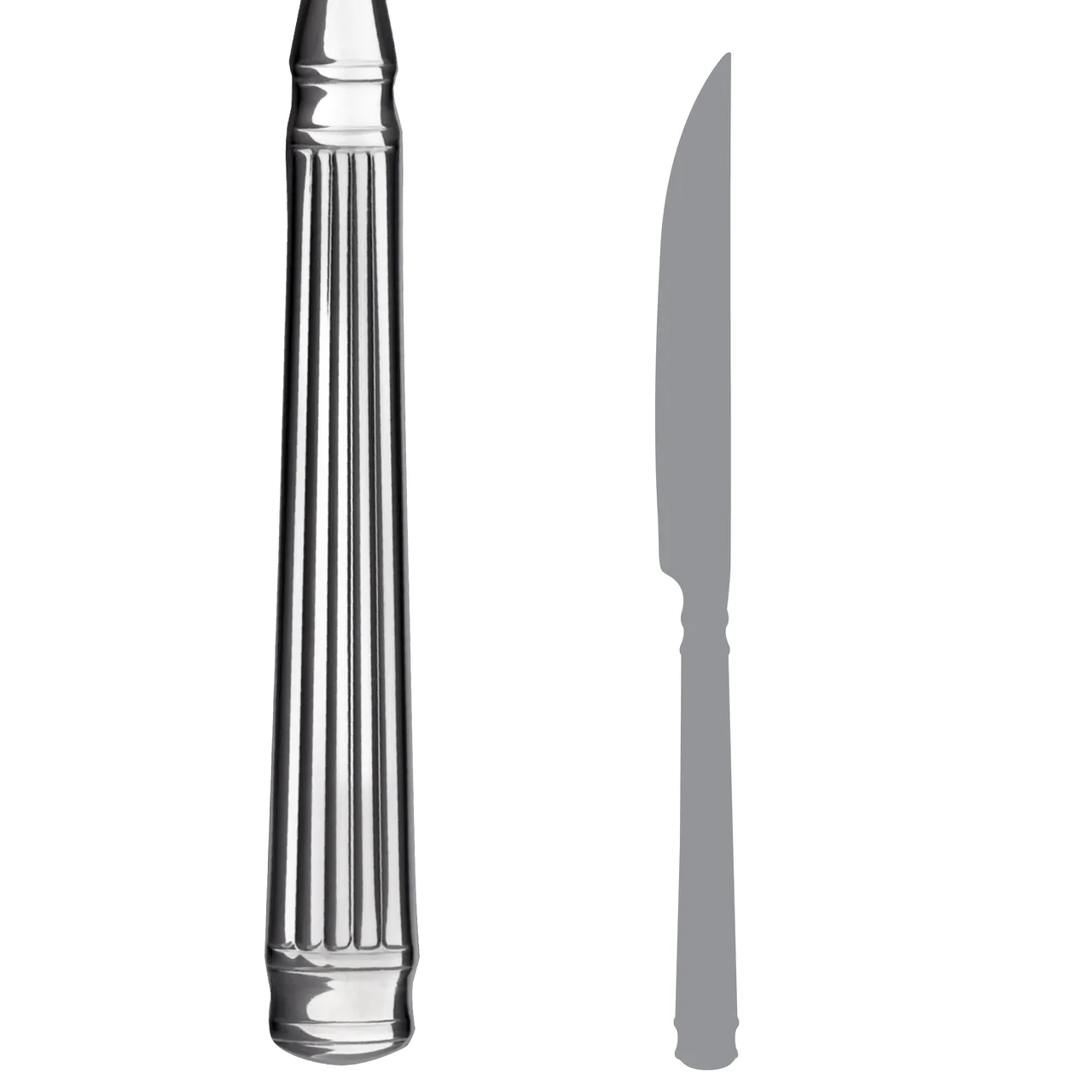 Steelite 5742SX056 Steak Knife - 9-3/8" Blade 13/0 Stainless Steel Stainless Handle, 8‑9" - 1 Dozen