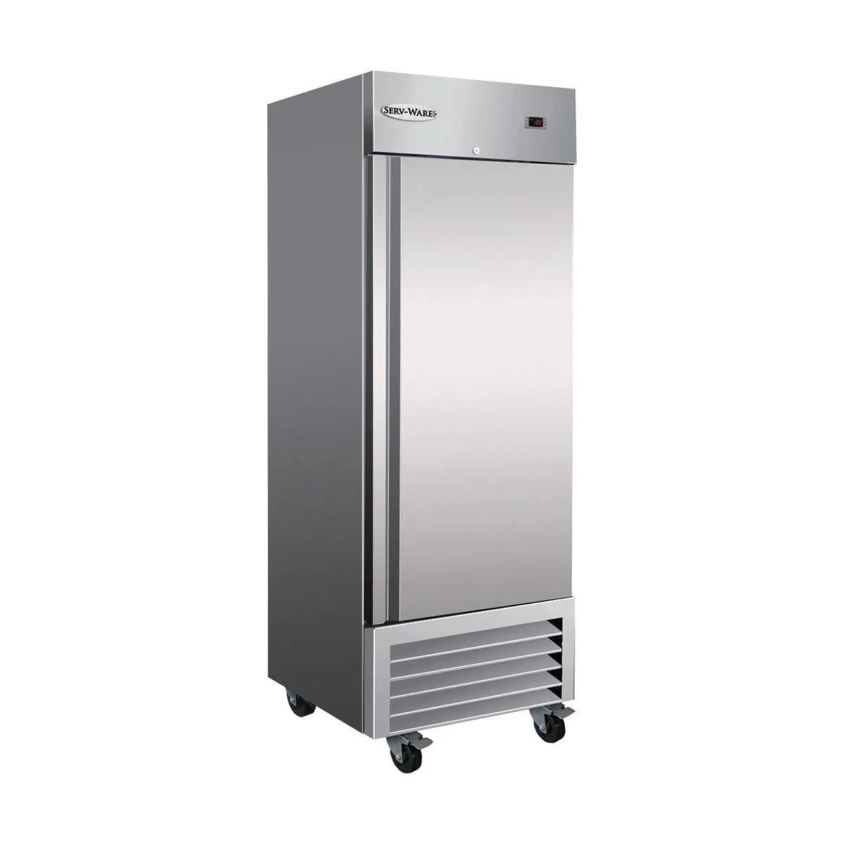 Serv-Ware RF1-HC 27" 1-Solid Door Reach-In Freezer, Bottom Mount, 23 cu. ft., Stainless Steel