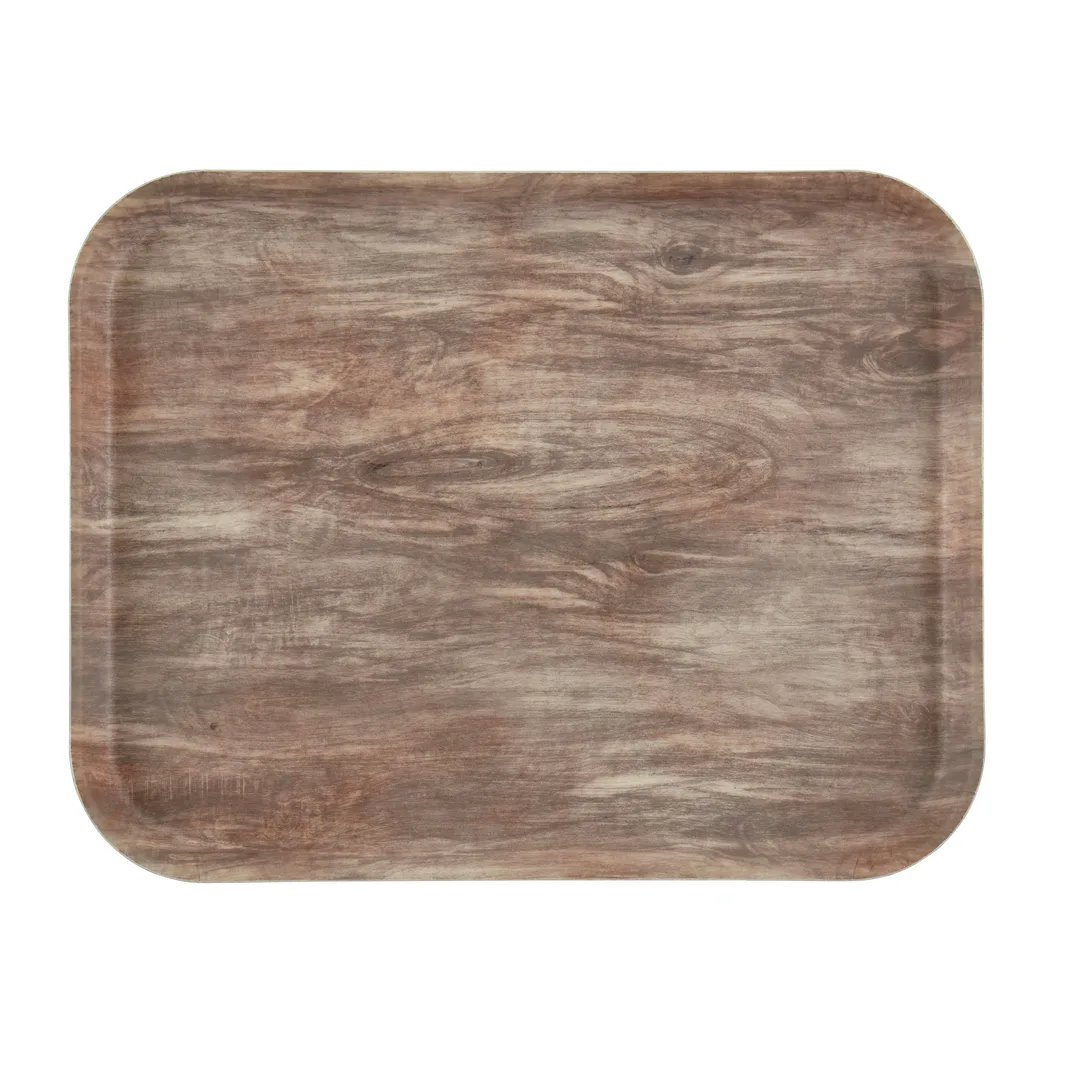 Cambro 1216DC830 Camtray Rectangular Tray, 16" x 12", Brown Fiberglass, Dishwasher Safe, NSF