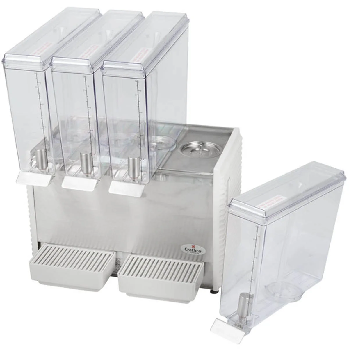 Crathco E49-4 Classic Bubbler® Beverage Dispenser with 4 Bowls / Agitator - 2.4 Gal (each) - 720W