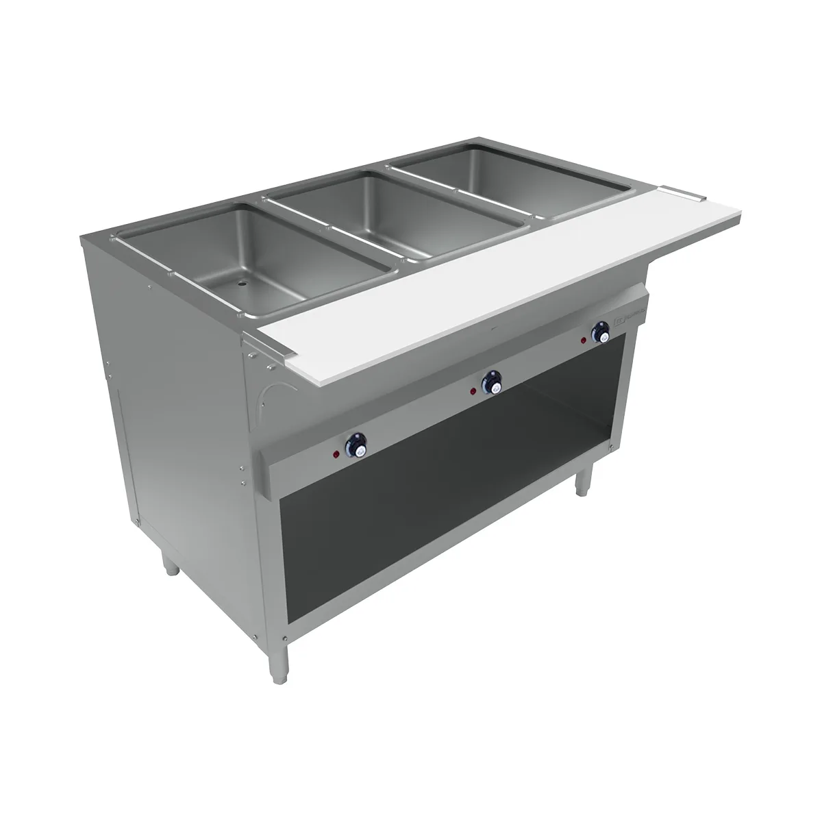 BK Resources STESW-3-240-EN 44" Electric Steam Table, (3) Pan Sealed Wells