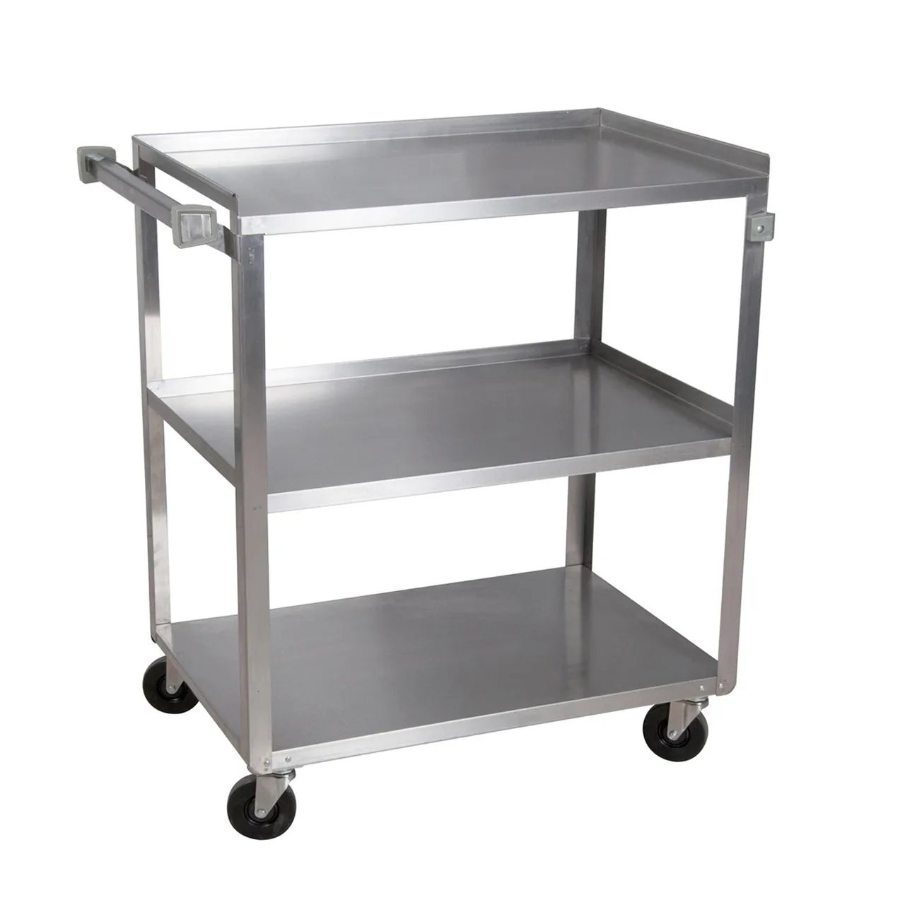 BK Resources BKC-1827S-3S-KD Stainless Steel 3 Shelf Utility Cart - 24"W x 18"D