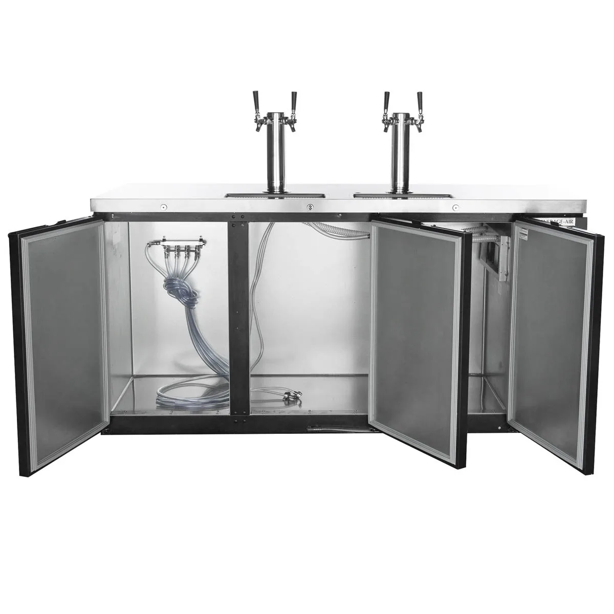 Beverage Air DD72HC-1-B 72" Draft Beer Cooler w/ 3 Kegs, 19.95 cu. ft., 2 Dual-Tap Towers