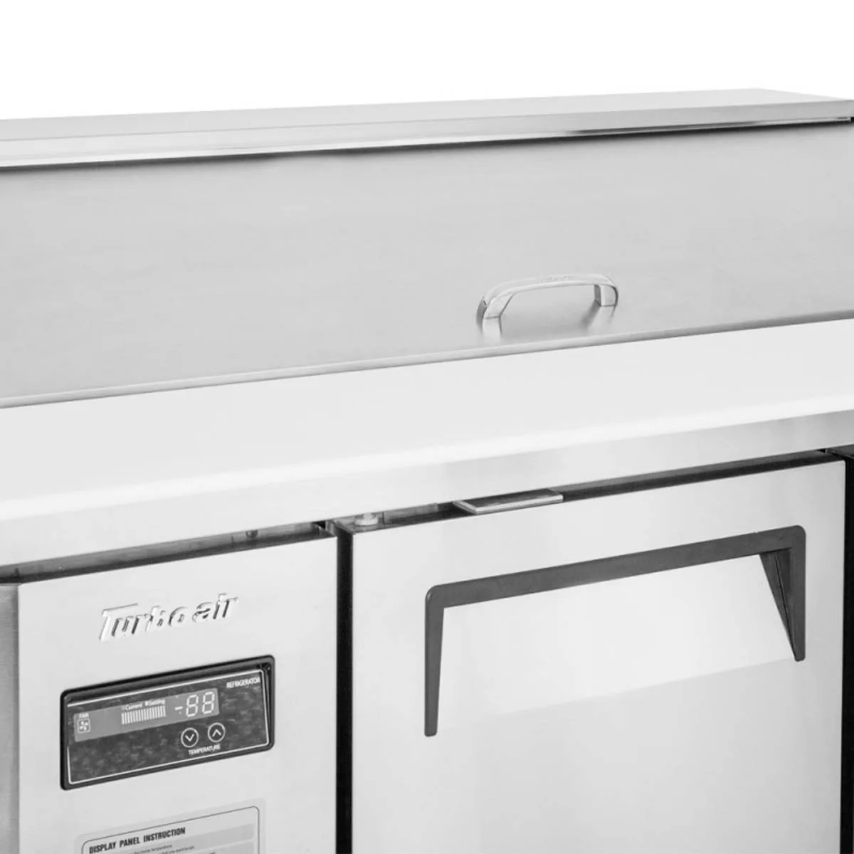 Turbo Air JST-48-N 47" Two Section Sandwich / Salad Prep Table w/ 2 Doors, 12 Pans