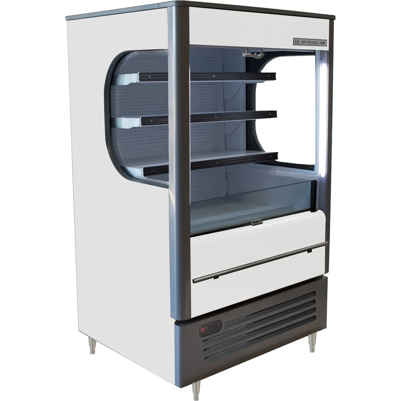 Beverage Air VMHC-7-1-W 35" White Vuemax Open Air Merchandiser, 3 Shelves, Vertical Case, 10 cu. ft.