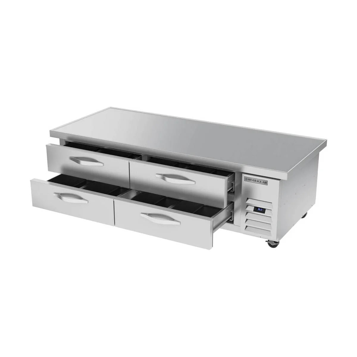 Beverage-Air WTRCS72HC-76 76" 4 Drawers Refrigerated Chef Base w/ Marine Edge, 14.5 cu. ft.