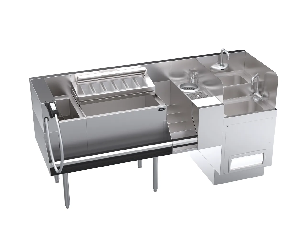 Krowne KR24-TCS70A-10 70" Underbar Ice Bin/Cocktail Station