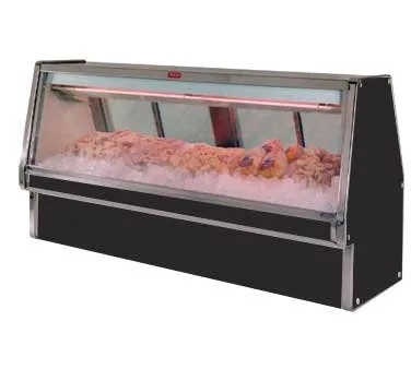 Howard-McCray R-CFS34E-12-BE-LED 148" Flat Refrigerated Seafood Display Case, Remote, Black