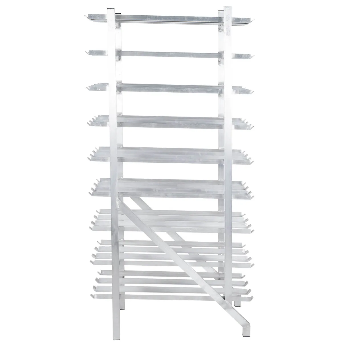 Winholt CR-162AJ Full Size Aluminum Stationary Can Storage Rack with 162 #10 or 216 #5 Cans Capacity