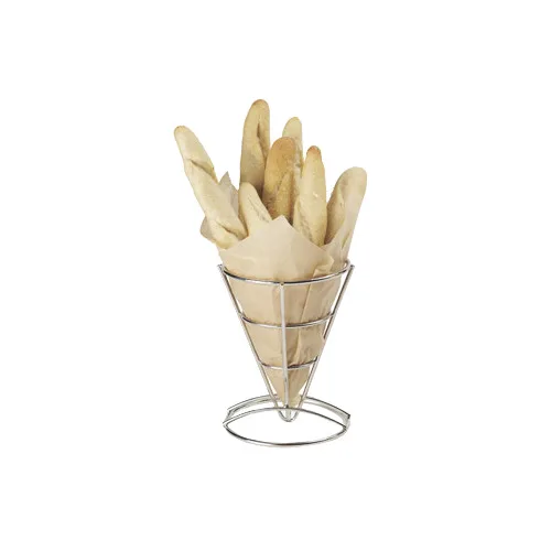 GET 4-981644 Stainless Steel Fry Cone Basket, 5" Dia. x 7" H, Cone Shape, Food Service Accessory