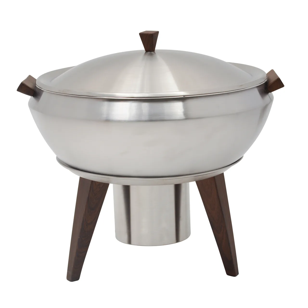 Spring USA SK-14521841 Induction Chafing Dish, 5 Qt, 12-3/4"×13-3/4" H, Round Steel, Lift‑Off Lid