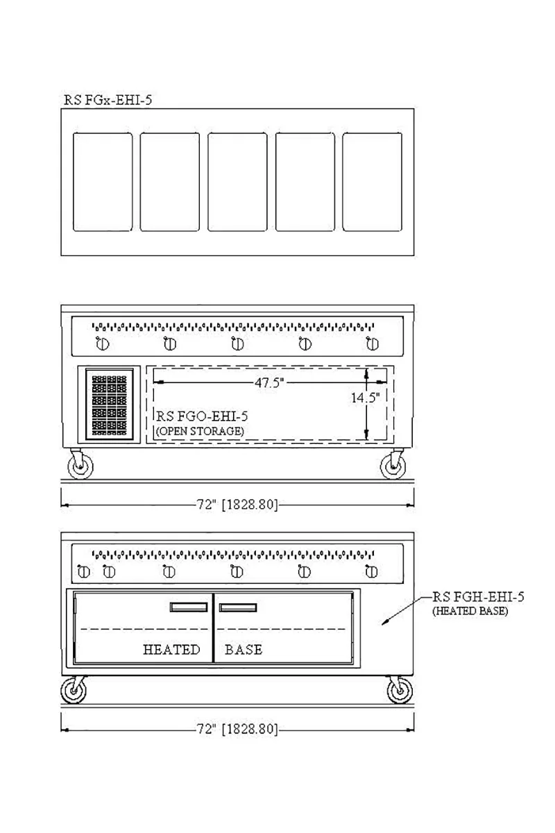 Randell RS FGH-EHI-5 72" Hot Food Table
