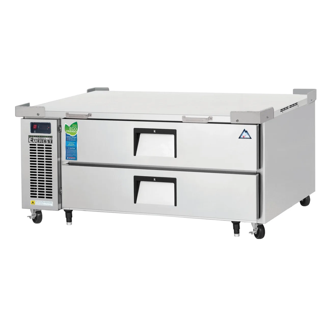Everest ECB52D2 51" 1- Section Refrigerated Chef Base w/ Heavy Duty 2 Drawers