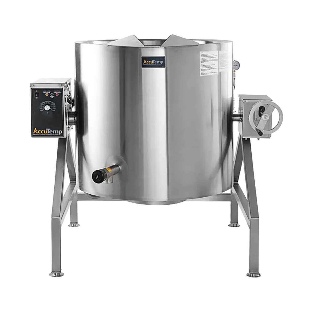 AccuTemp ALTLGB-40-QS 40 Gallon Floor Tilting 2/3 Steam Jacketed Gas Kettle, 79.900 BTU