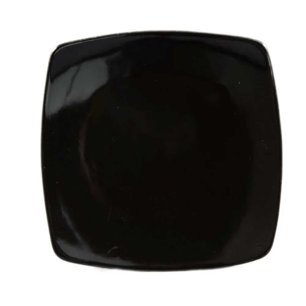CAC China R-FS21-BLK Black Square Stoneware Plate, 11-7/8" x 11-7/8" x 1-1/4" Flat Edge - Dozen