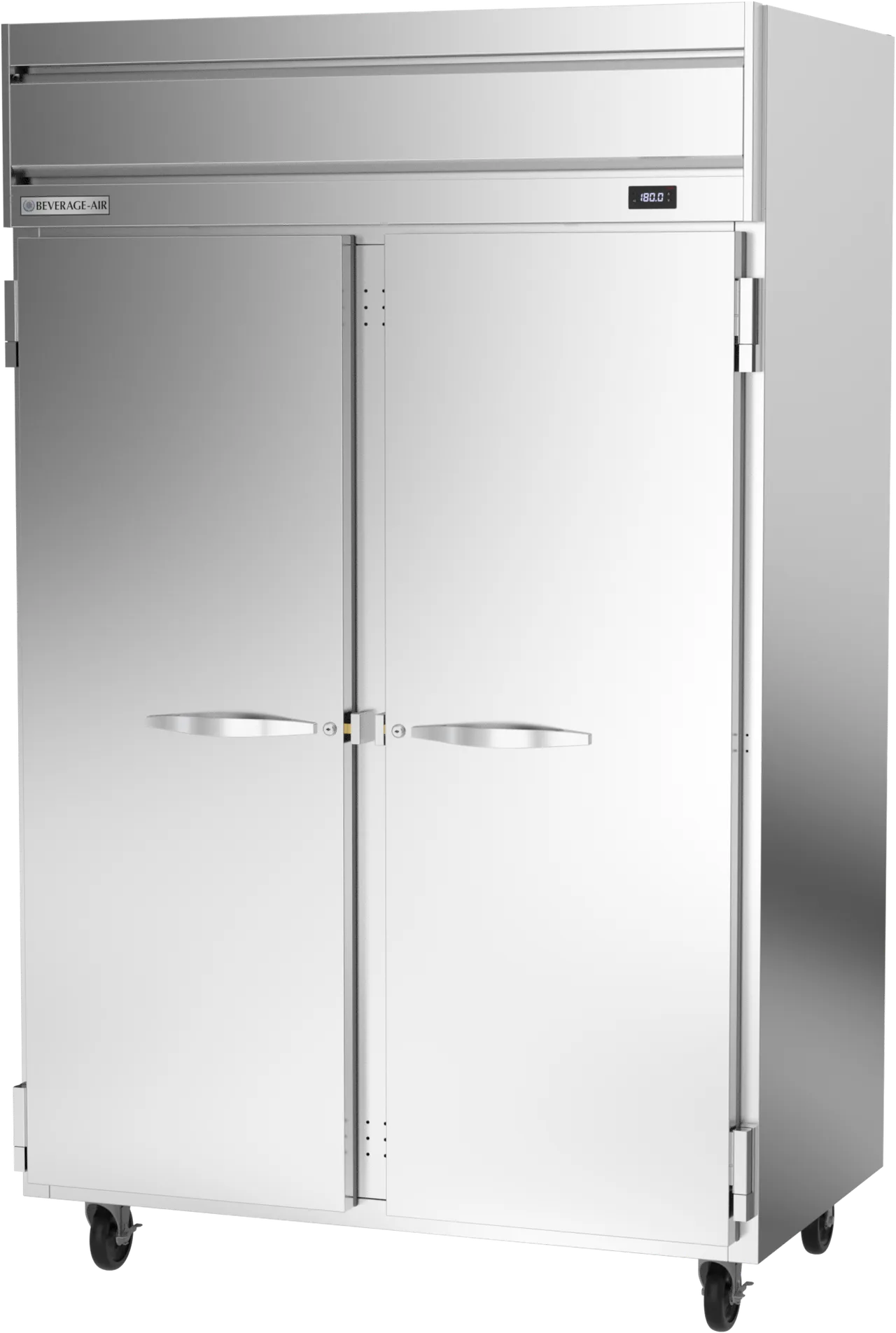 Beverage Air HH2-1S 2-Section 2-Door Solid Door Heated Holding Cabinet, 45.04 cu ft, Stainless Steel