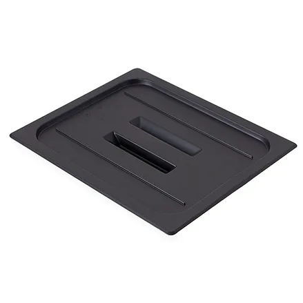 Cambro 10CWCH110 Handled Food Pan Cover, Full Polycarbonate Black Lid, NSF