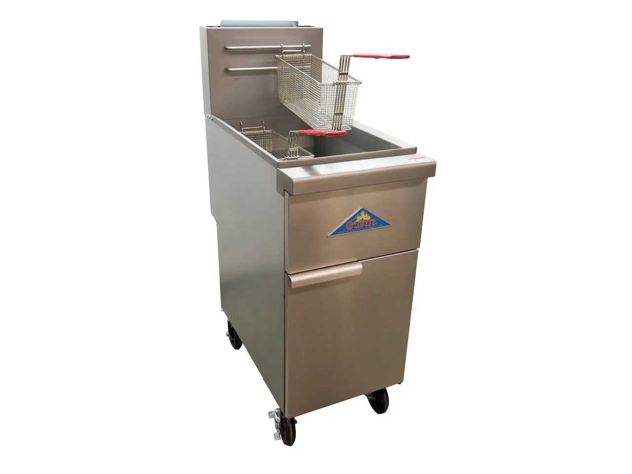 Comstock-Castle CS-VF40 15" Floor Model Gas Deep Fryer Full Pot NG/LP, 50 Ibs, 100.000 BTU