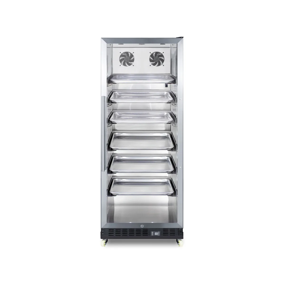 Summit SCR1156RI Beverage Center with Right Hinged Glass Door, Black Exterior, 11 cu.ft