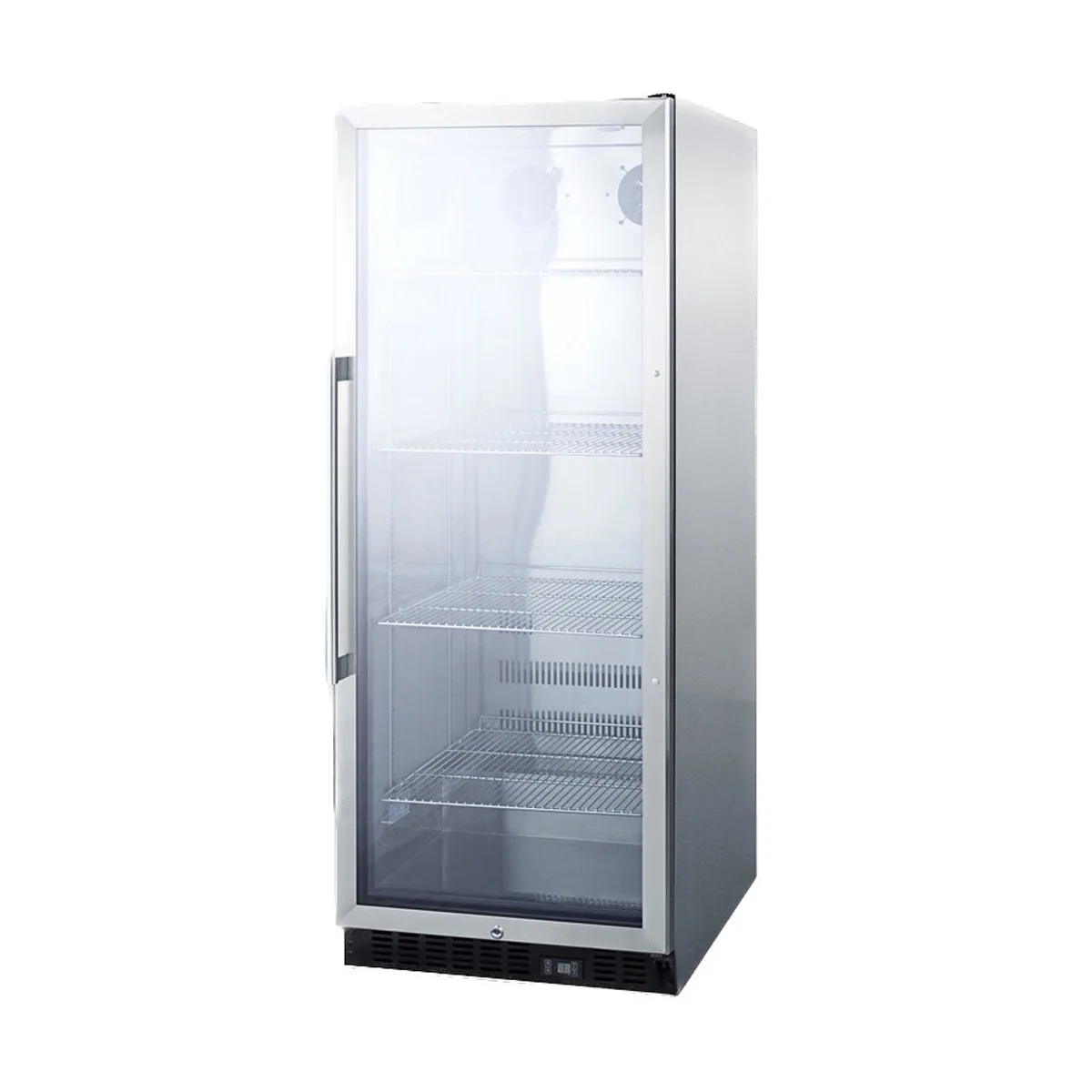 Summit SCR1156CSS Beverage Merchandiser with Locking Glass Door, 11 cu.ft