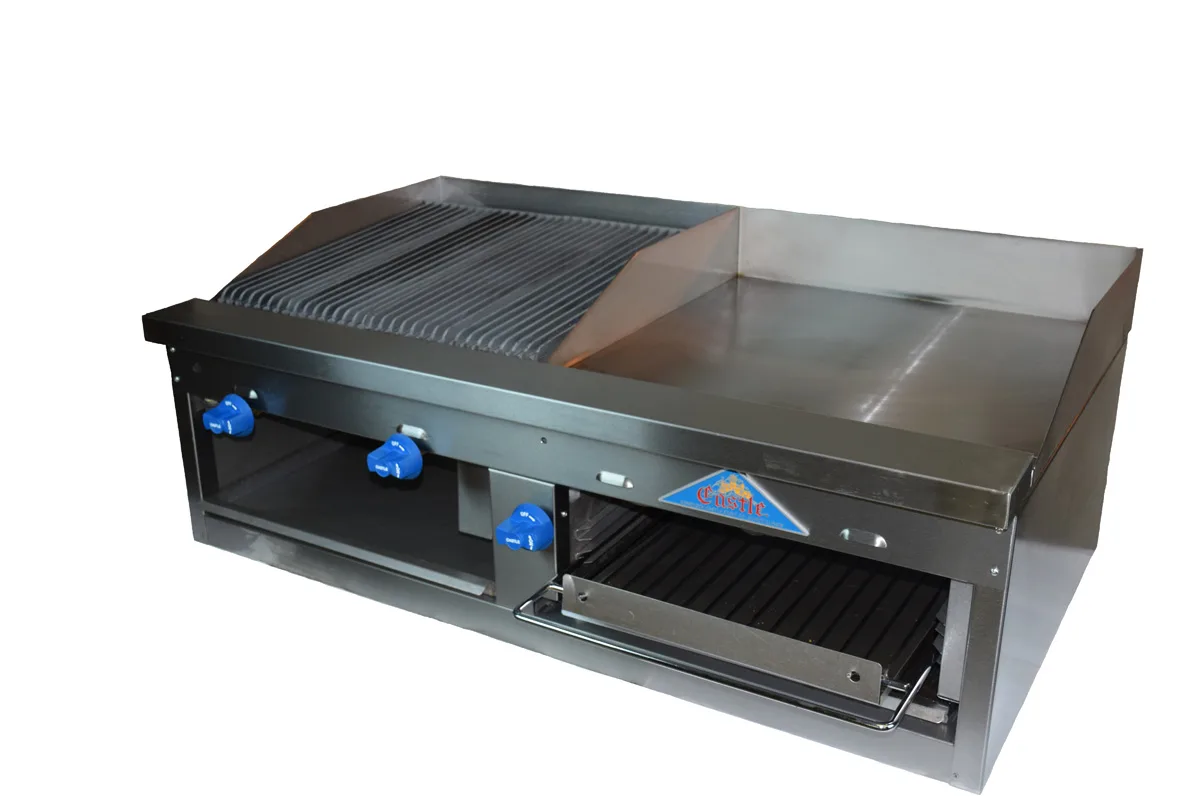 Comstock-Castle FHP48-2RB-24B 48" Countertop Gas Griddle/Chesmelter Broiler Combos, 80.000 BTU