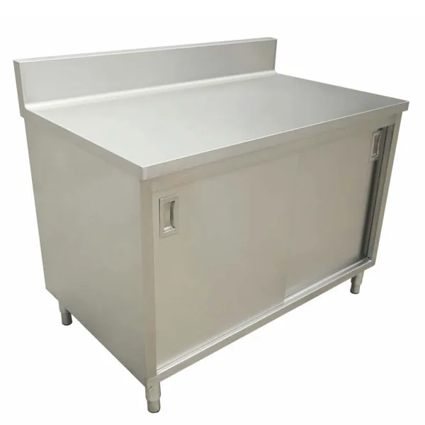 Omcan USA 45283 Cabinet Base Sliding Doors Work Table