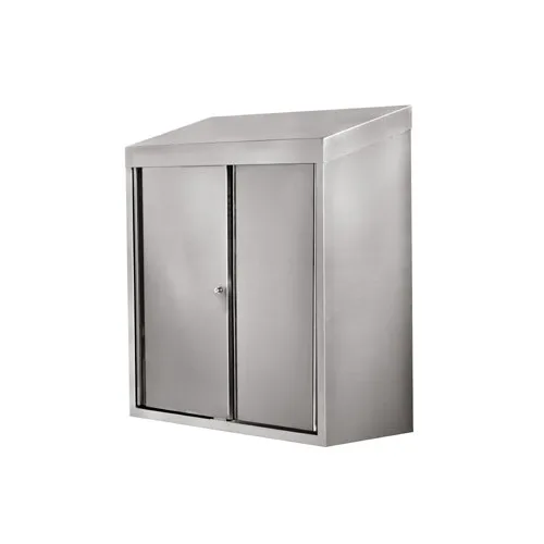 Klinger's Trading WC1548-SLIDING 48" Stainless Steel Wall Mount Cabinet w/ Sliding Doors
