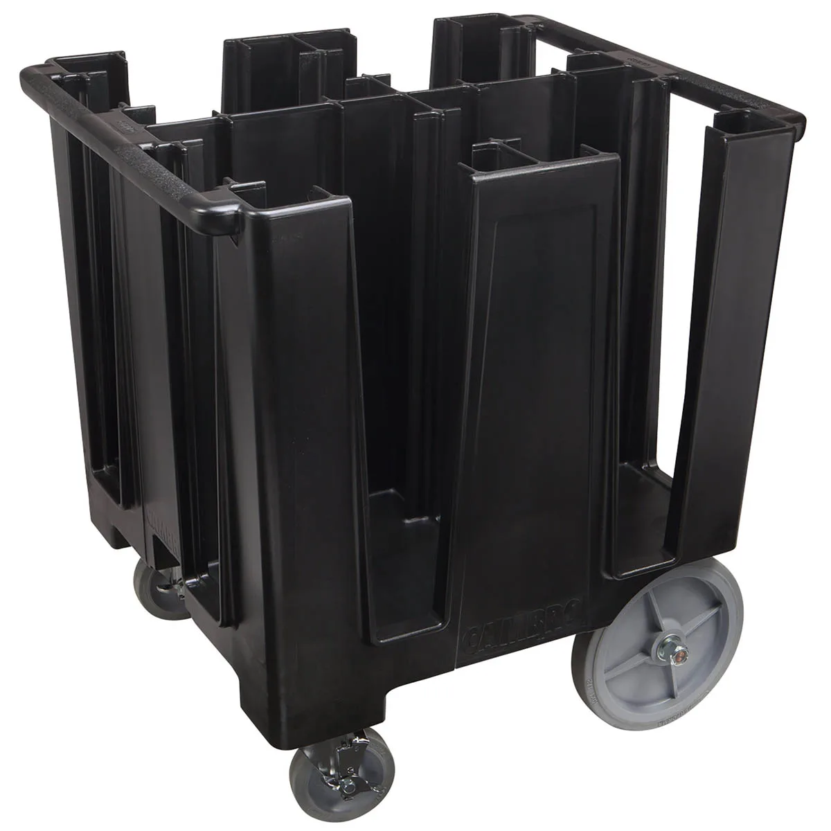 Cambro DCS1125110 Black Versa Dish Caddy, 4 Column, 30-39" Height, Polyethylene, 201-400 Plates