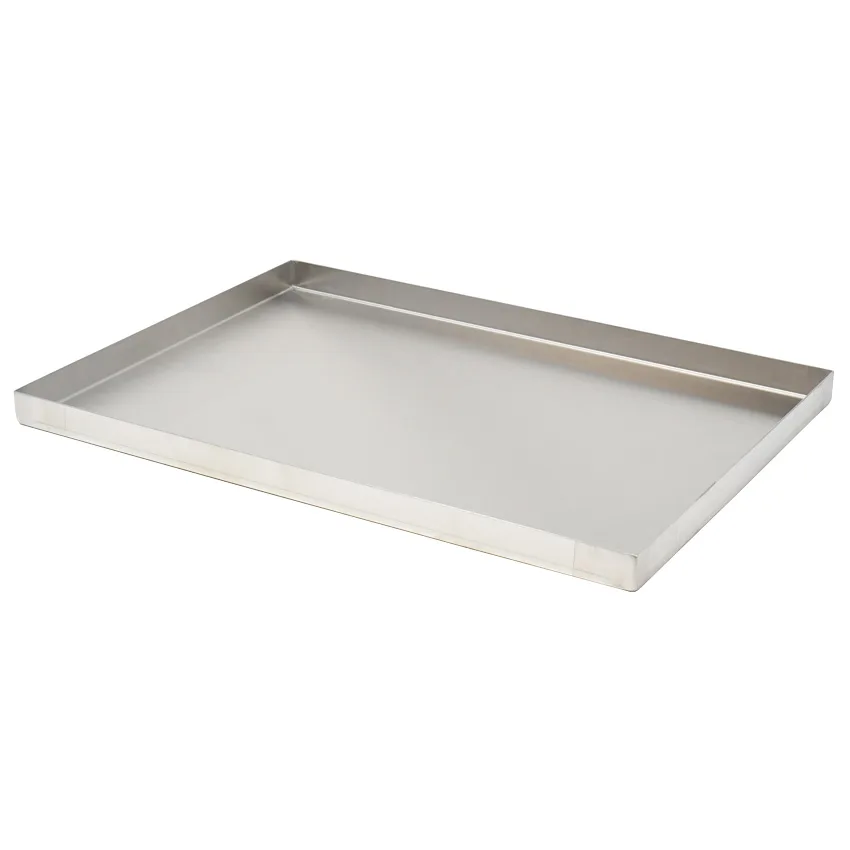 Omcan USA 43513 Stainless Steel Food Pan, 18" X 12" X 1" Corner Drain Holes, 1" Depth