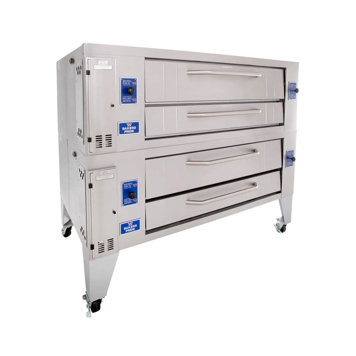 Bakers Pride Y-602 78" Gas Double Deck Pizza Oven 