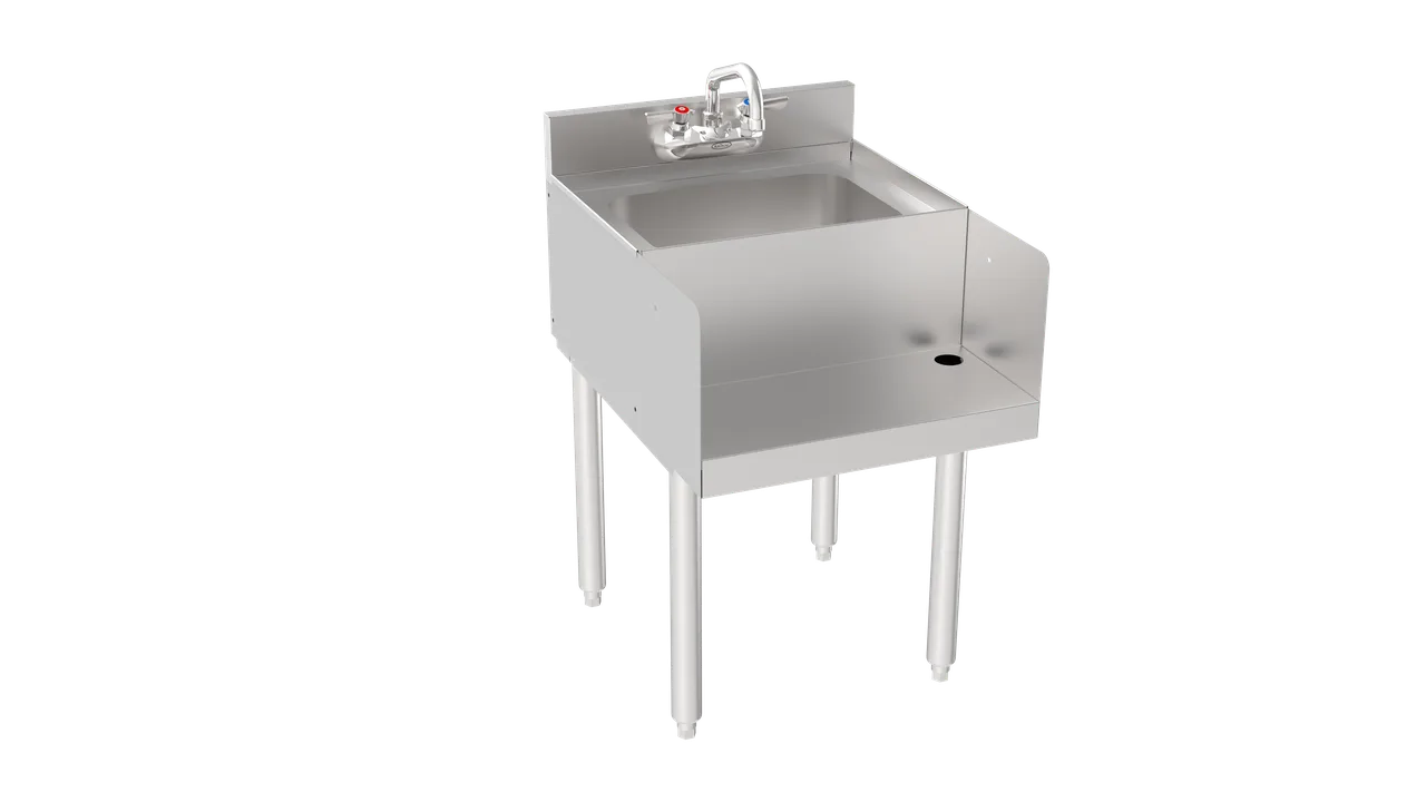 Krowne 18-18BD Silver Series Blender Dump Sink, 18" W X 22.5" D