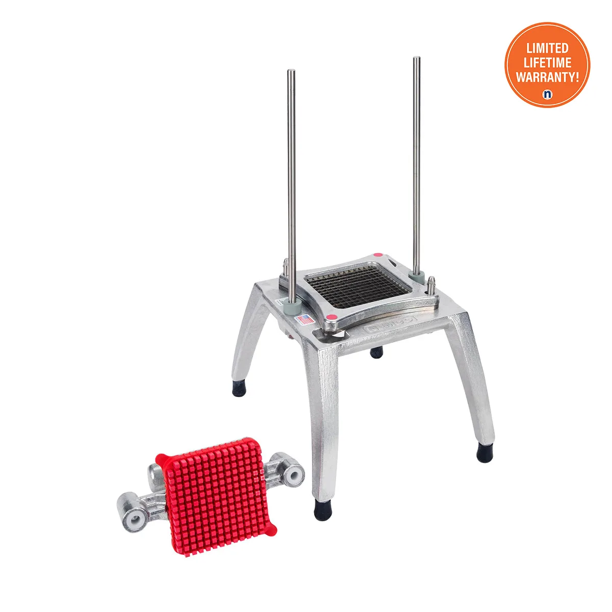 Nemco 57500-1 Easy Chopper 3™ Manual 1/4" Square Dicer, 9.75" Wide, Base, Color‑Coded Blades, 6" Containers