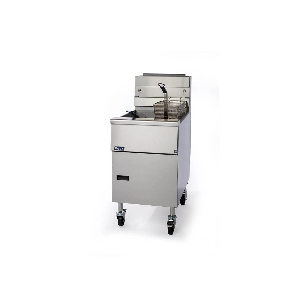 Pitco SE18 19" Floor Model Electric Full Pot Fryer w/ 90-Lb. Capacity, 2 Twin or 1 Full Baskets