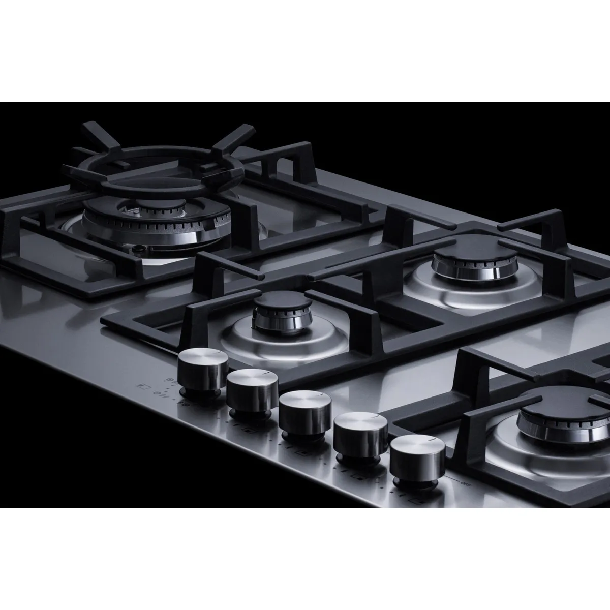 Summit GCJ536SS 34" Built-In Gas Cooktop/Hotplate with (5) Burners, Stainless Steel Surface, 40.700 BTU