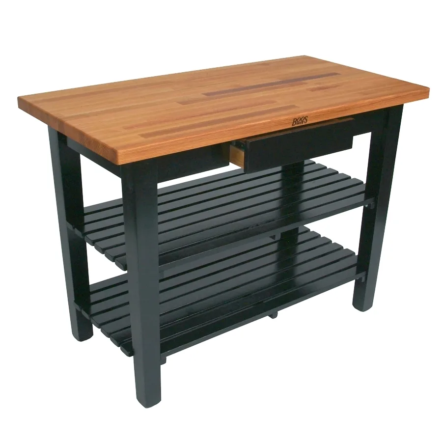 John Boos OC6025-2S Oak Table, 60"W X 25"D X 34-3/4"H Overall Size
